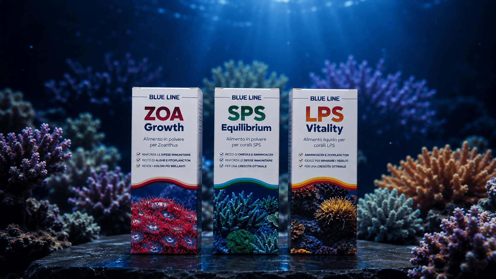 Blue Line Coral Nutrition: nasce la nostra nuova linea di alimenti per coralli - Articolo su Ricerca e innovazione | Blue Line Italia